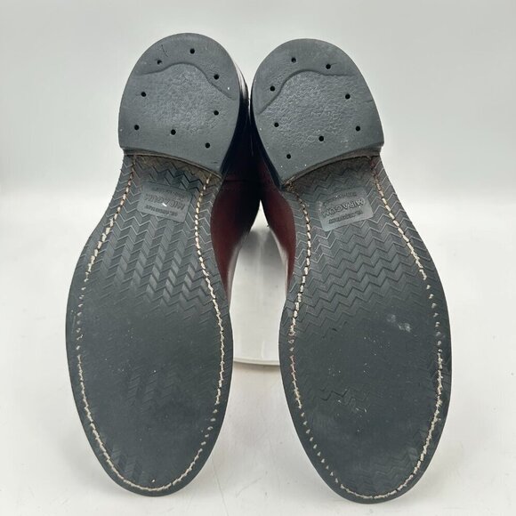 Miragum Men Size 10D Brown Burgundy Leather Slip Resistant Pull On Western Boot - Picture 8 of 13